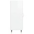 Aparador de madera contrachapada blanco brillante 34,5x34x90