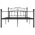 Estructura de cama de metal negro 120x200