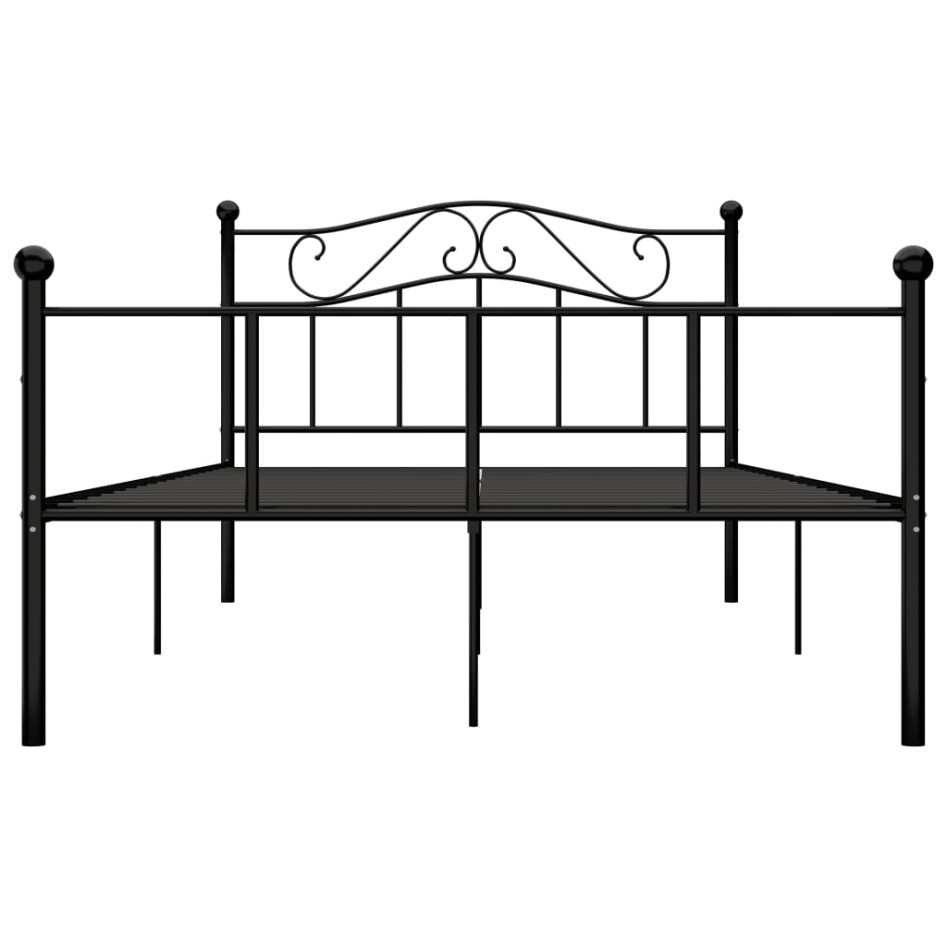 Estructura de cama de metal negro 120x200