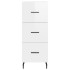 Aparador de madera contrachapada blanco brillante 34,5x34x90