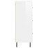 Aparador de madera contrachapada blanco brillante 34,5x34x90