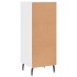 Aparador de madera contrachapada blanco brillante 34,5x34x90