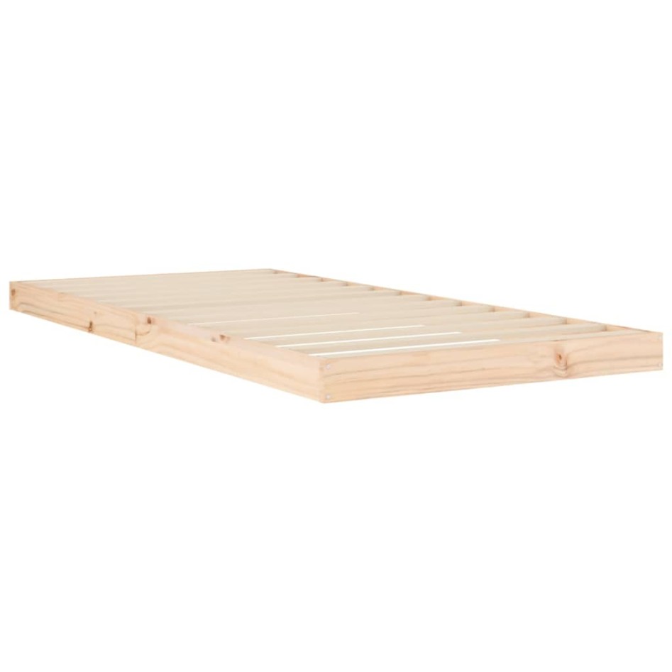 Estructura de cama madera maciza de pino 90x200