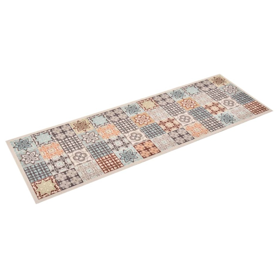 Alfombra de cocina lavable mosaico de colores 60x300
