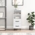 Aparador de madera contrachapada blanco brillante 34,5x34x90