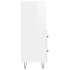 Aparador de madera contrachapada blanco brillante 34,5x34x90