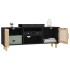 Mueble para TV madera maciza pino y ratán natural 105x30x40