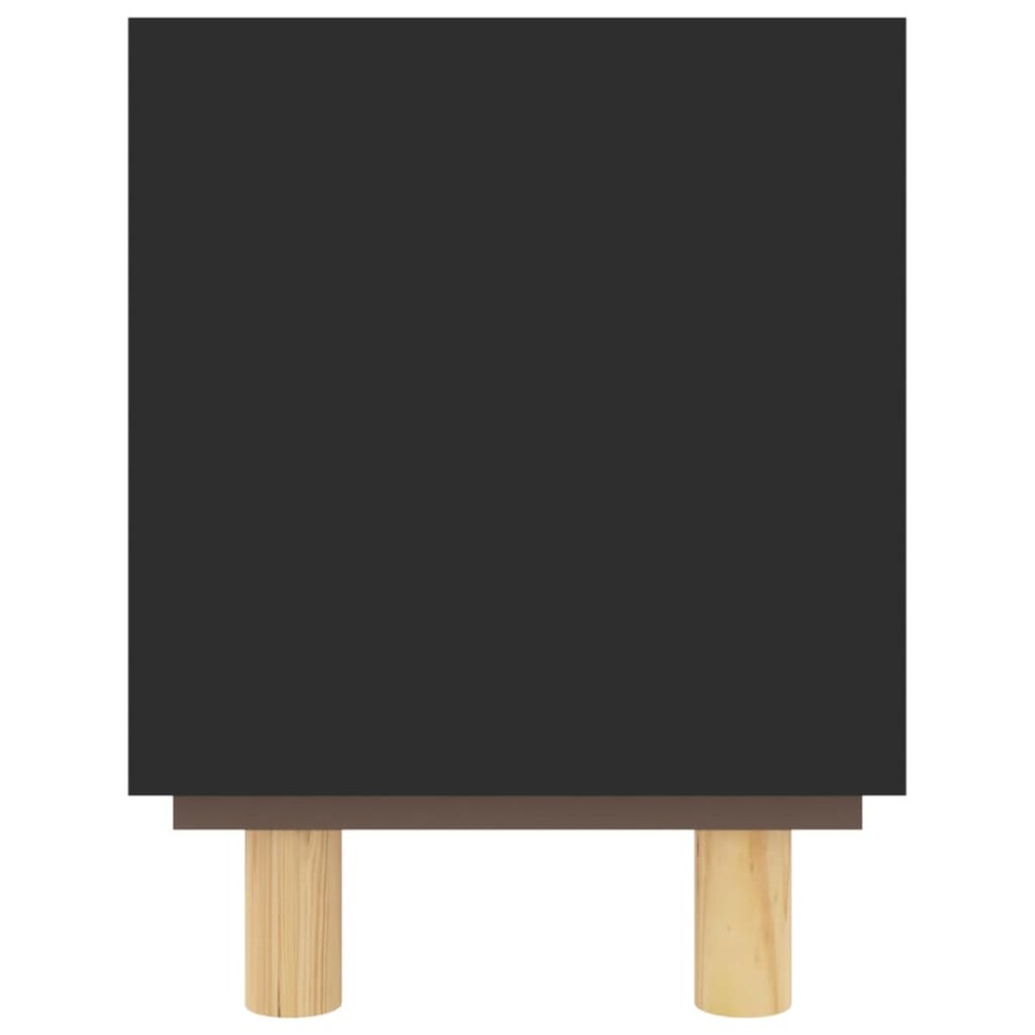 Mueble para TV madera maciza pino y ratán natural 105x30x40