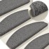 Alfombras de peldaños de escalera 15 uds gris oscuro 65x24x4