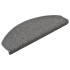 Alfombras de peldaños de escalera 15 uds gris oscuro 65x24x4