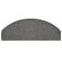 Alfombras de peldaños de escalera 15 uds gris oscuro 65x24x4