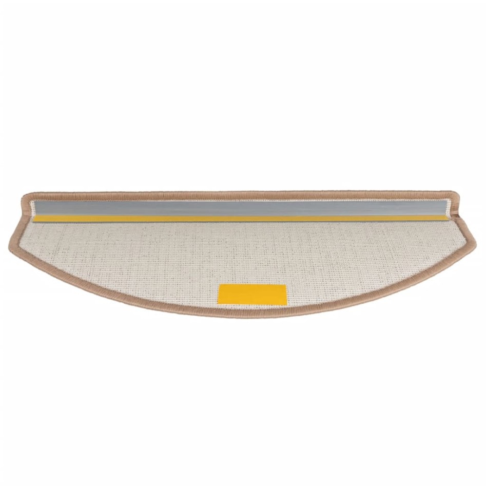 Alfombrillas de escalera 15 unidades marrón claro 65x24x4