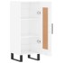 Aparador de madera contrachapada blanco brillante 34,5x34x90