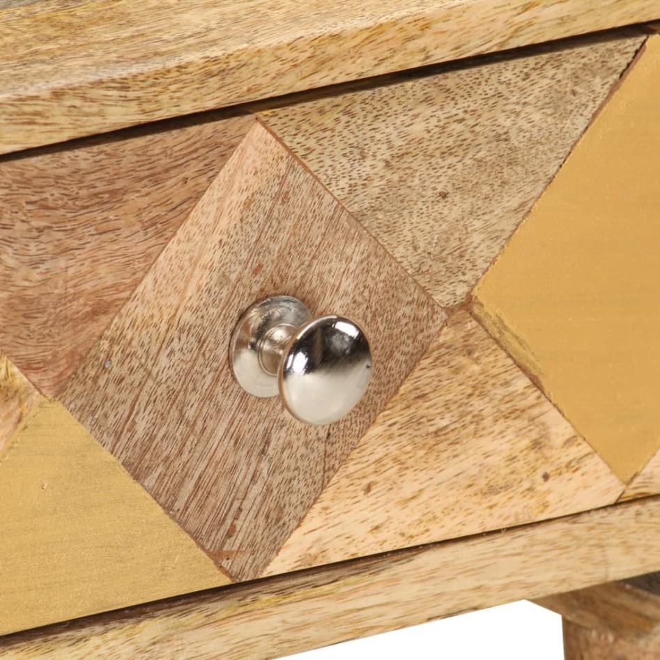 Mesita de noche de madera maciza de mango 43x30x58