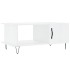 Mesa de centro madera contrachapada blanco brillo 90x50x40