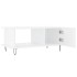 Mesa de centro madera contrachapada blanco brillo 90x50x40
