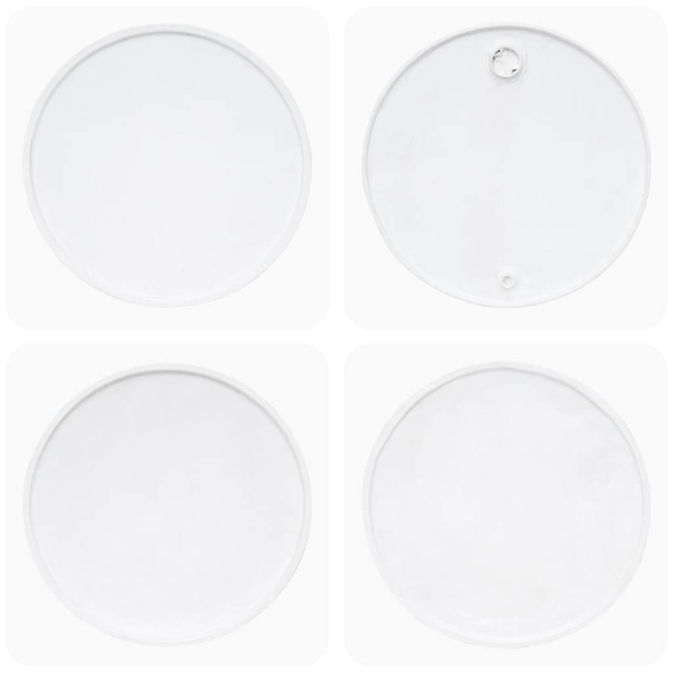 Mesa de centro de madera maciza reciclada blanco 60x45