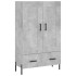 Aparador alto madera de ingeniería gris hormigón 69,5x31x115