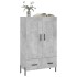 Aparador alto madera de ingeniería gris hormigón 69,5x31x115