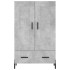 Aparador alto madera de ingeniería gris hormigón 69,5x31x115
