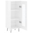 Aparador de madera contrachapada blanco brillante 34,5x34x90
