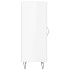 Aparador de madera contrachapada blanco brillante 34,5x34x90