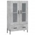 Aparador alto madera de ingeniería gris hormigón 69,5x31x115