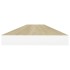 Estante flotante pared 4 uds MDF roble y blanco 120x23,5x3,8