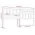Cabecero de cama madera maciza de pino gris 206x4x100