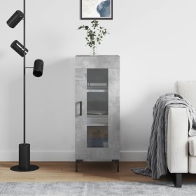 Aparador de madera contrachapada gris hormigón 34,5x34x90