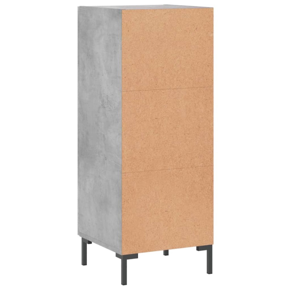 Aparador de madera contrachapada gris hormigón 34,5x34x90