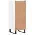 Aparador de madera contrachapada blanco brillante 34,5x34x90