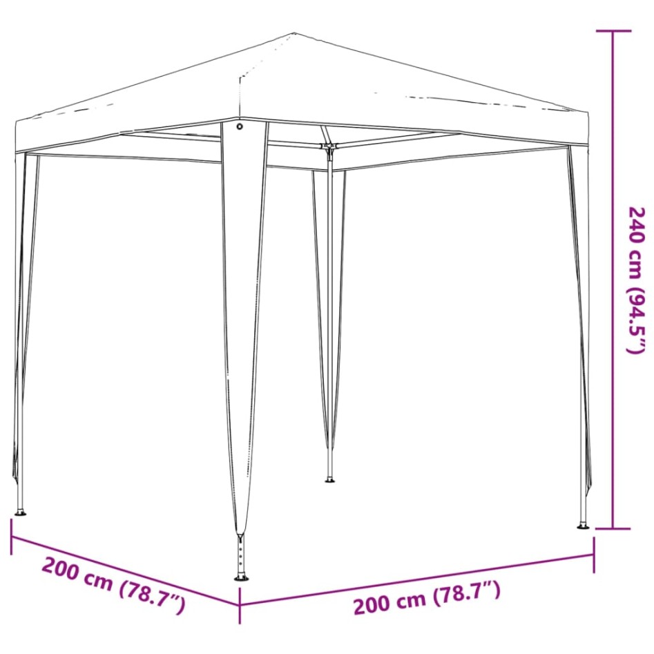 Carpa para celebraciones profesional gris antracita 2x2