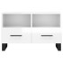 Mueble de TV madera contrachapada blanco brillo 80x36x50