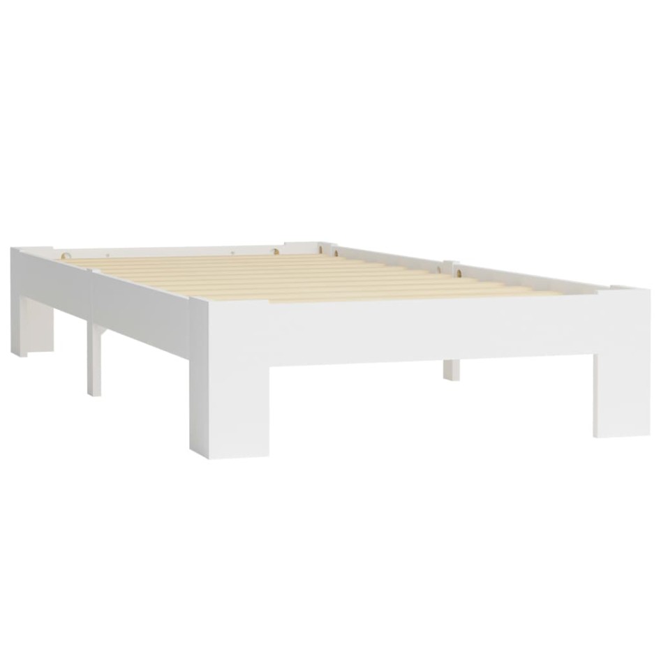 Estructura de cama de madera maciza de pino blanco 90x200
