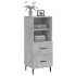 Aparador de madera contrachapada gris hormigón 34,5x34x90