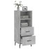 Aparador de madera contrachapada gris hormigón 34,5x34x90