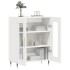 Aparador de madera contrachapada blanco brillante 69,5x34x90