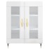 Aparador de madera contrachapada blanco brillante 69,5x34x90