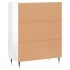 Aparador de madera contrachapada blanco brillante 69,5x34x90