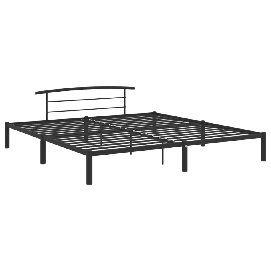 Estructura de cama de metal negro 200x200