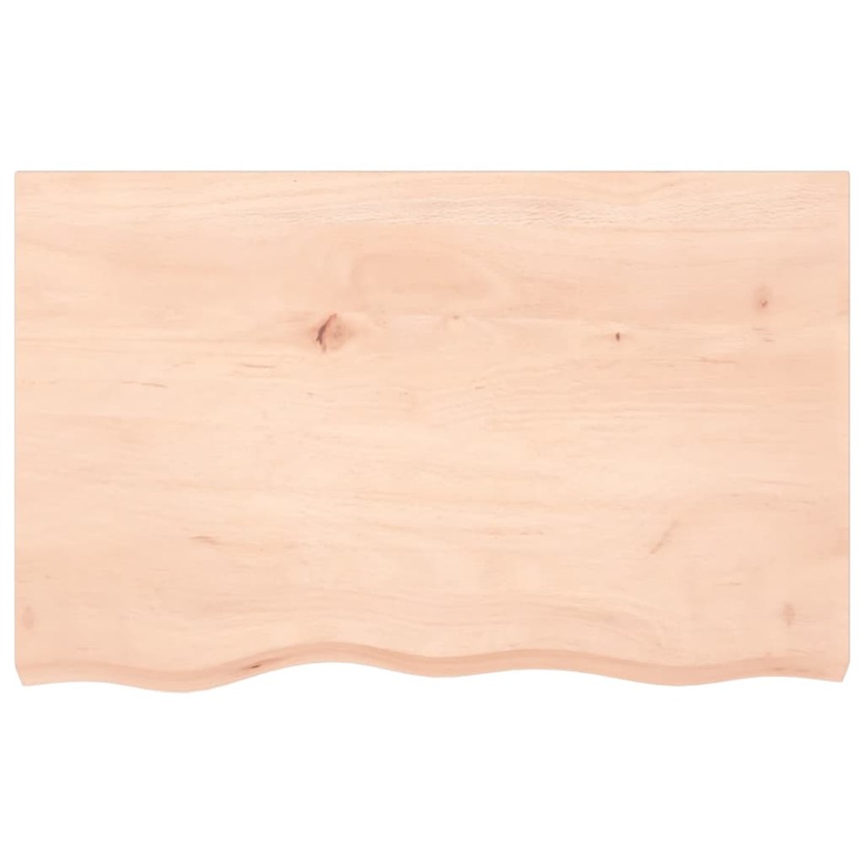 Estante de pared madera maciza roble sin tratar 80x50x(2-6)