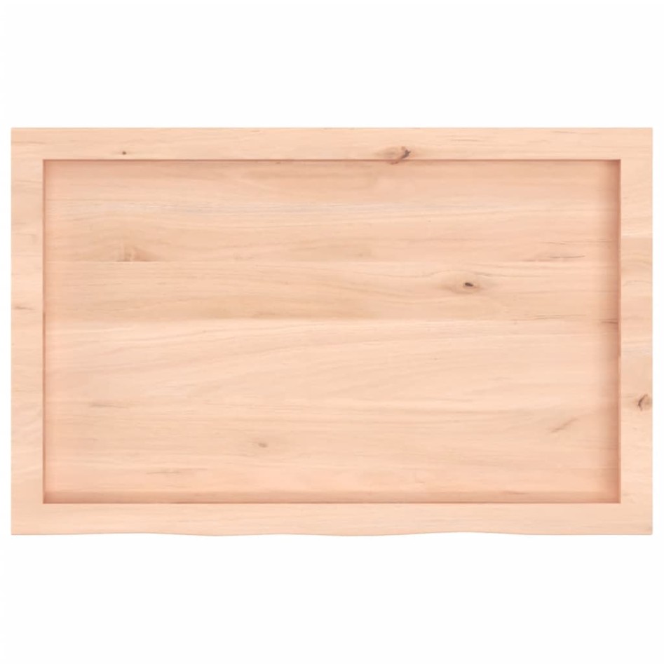 Estante de pared madera maciza roble sin tratar 80x50x(2-6)