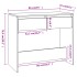Mesa consola de madera contrachapada roble Sonoma 89x41x76,5