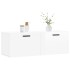 Armario de pared madera ingeniería blanco brillo 100x36,5x35