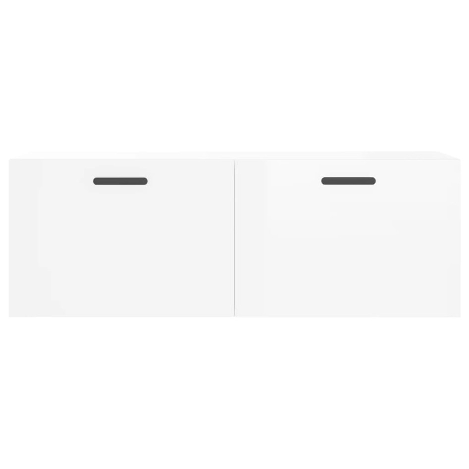 Armario de pared madera ingeniería blanco brillo 100x36,5x35