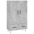 Aparador alto madera de ingeniería gris hormigón 69,5x31x115