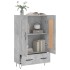 Aparador alto madera de ingeniería gris hormigón 69,5x31x115