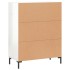 Aparador de madera contrachapada blanco brillante 69,5x34x90