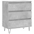 Aparador de madera contrachapada gris hormigón 60x35x70